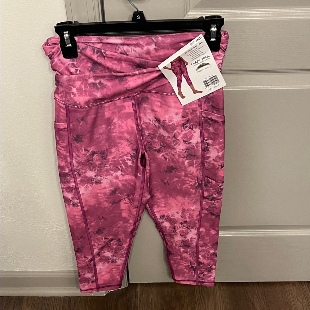 Earth Yoga Vibrant Pink Patterned Leggings